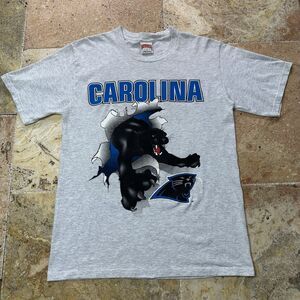 Vintage Carolina Panthers T-Shirt Large Nutmeg 1993 Double Sided USA Made